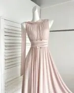 Elegant Waist-Defined Maxi Dress - Image 2