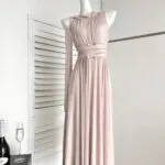 Elegant Waist-Defined Maxi Dress