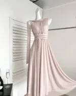 Elegant Waist-Defined Maxi Dress - Image 4