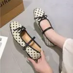 Vintage Polka Dot Mary Jane Ballet Flats - Image 5