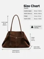 Suede Tote Bag - Image 3