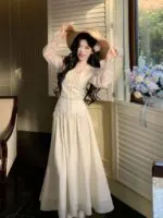 Embroidered Lace Top & A-Line Skirt Set - Image 2