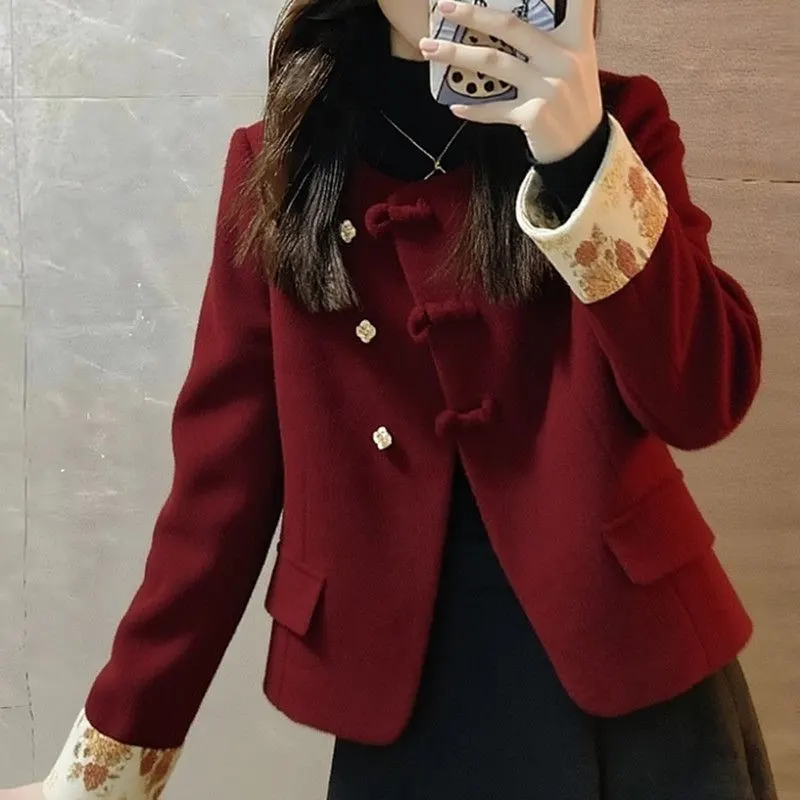 Main Images1 Button Front Blazer Jacket - Image 1