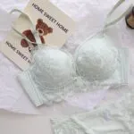 Lace Wireless Push-Up Bra and Panty Set - Image 7