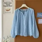 Polka Dot Lightweight Sunscreen Shirt - Image 17