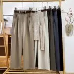 Waist Wide Leg Tailored Trousers - Image 6