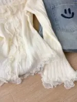 Lace Panel Off-Shoulder Knit Top - Image 6