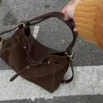 Winter Suede Large Capacity Tote Bag - Image 3