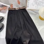 Waist Wide Leg Tailored Trousers - Image 3