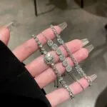 Elegant Silver Crystal Tennis Bracelet for Women - Image 5