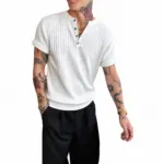 Knitted Short Sleeve T-Shirt - Image 2