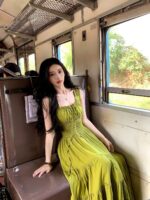 Women’s Seaside Waist Fit Camisole Maxi Dress - Image 3