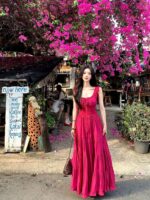 Women’s Seaside Waist Fit Camisole Maxi Dress - Image 7