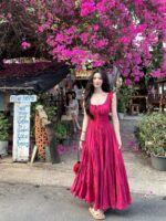 Women’s Seaside Waist Fit Camisole Maxi Dress - Image 6