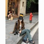 European Style Lapel Short PU Leather Jacket for Women - Petite Fit, Street Style - Image 8