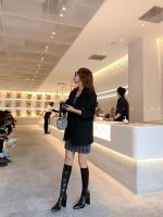 Glossy Square-Toe Knee-High Boots – Slim Fit Patent Leather Boots - Image 15