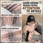Plaid Shoulder Wrap Scarf - Image 6