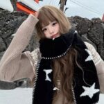 Star Pattern Soft Knit Winter Scarf - Image 2
