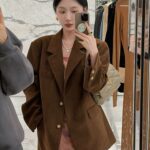 Relaxed French-Style Casual Suit Jacket