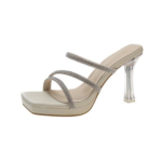 Rhinestone Transparent High Heel Slide - Image 17