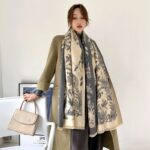Fringed Soft Cashmere-Feel Scarf