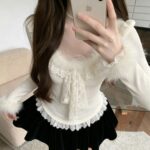 Elegant Waist-Defining Long Sleeve Base Layer Top - Image 2