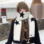 Star Pattern Soft Knit Winter Scarf - Image 3