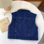 Thick Fleece-Lined Denim Vest - Image 5