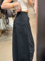 High-Waist Multi-Pocket Cargo Wide-Leg Pants - Image 3