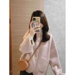 Women’s Fleece-Lined Winter Coat – Pink & Sky Blue - Image 8