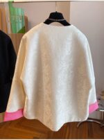 Women’s Jacquard Jacket with Pink Frog Buttons - Image 5