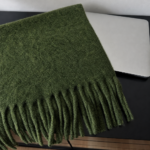 Women's Thick Fleece Winter Scarf – Korean Style Solid Color Warm Shawl with Fringes - Image 3