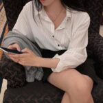 Retro Korean Striped Oversized Long Sleeve Shirt - Image 13