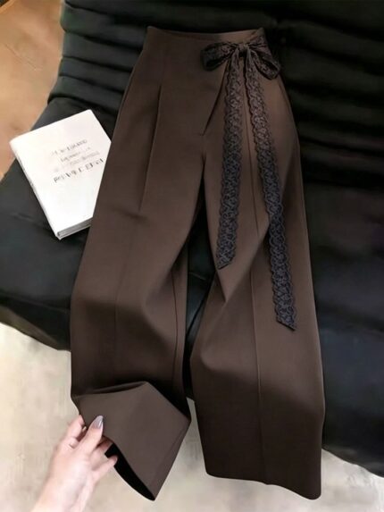 High-Waisted Wide-Leg Trousers