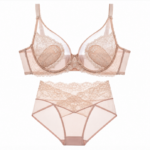 Women's Thin Lingerie Set for Large Busts, Minimizing Appearance, Full Coverage