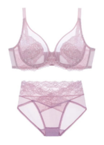 Women's Thin Lingerie Set for Large Busts, Minimizing Appearance, Full Coverage - Image 4