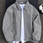 Unisex Tie-Dye PU Leather Harrington Jacket