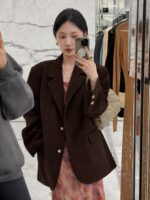 Relaxed French-Style Casual Suit Jacket - Image 9